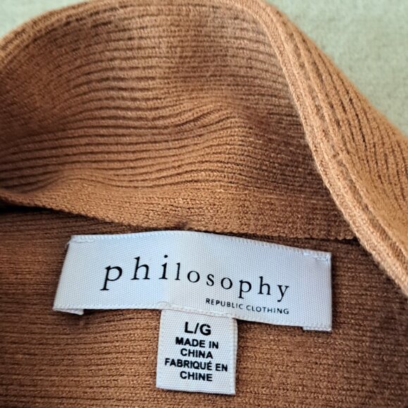 LARGE Burnt-orange batwing sweater popover - Picture 8 of 8